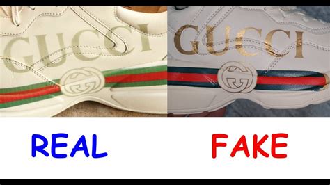 real vs fake gucci rhyton|gucci rhyton stitches.